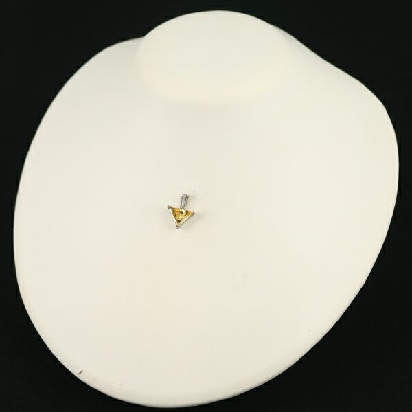 GSTV ペンダントトップ シトリン 1.51ct ダイヤ 0.02ct  ムーンシュタイナー Pt950 