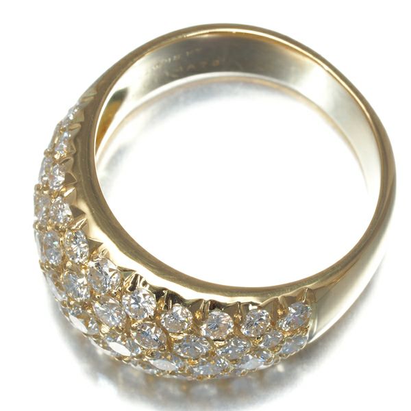 ヴァンクリーフ&アーペル リング ダイヤ 2.38ct  パヴェ 14号 K18YG 修理証明書