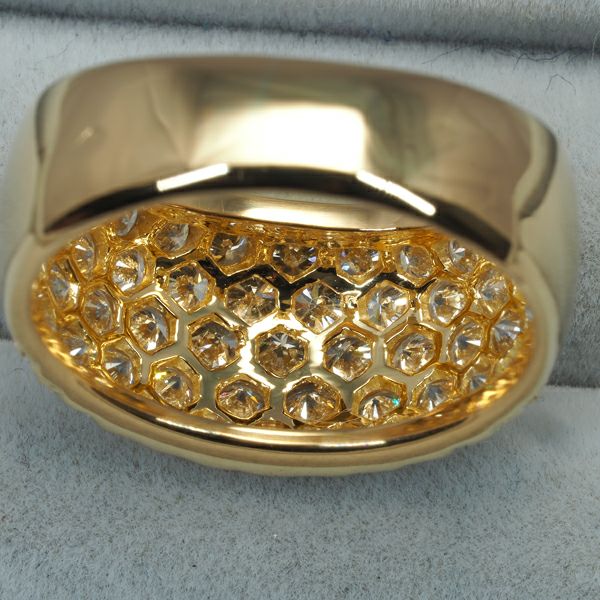 ヴァンクリーフ&アーペル リング ダイヤ 2.38ct  パヴェ 14号 K18YG 修理証明書