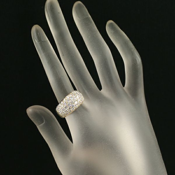 ヴァンクリーフ&アーペル リング ダイヤ 2.38ct  パヴェ 14号 K18YG 修理証明書