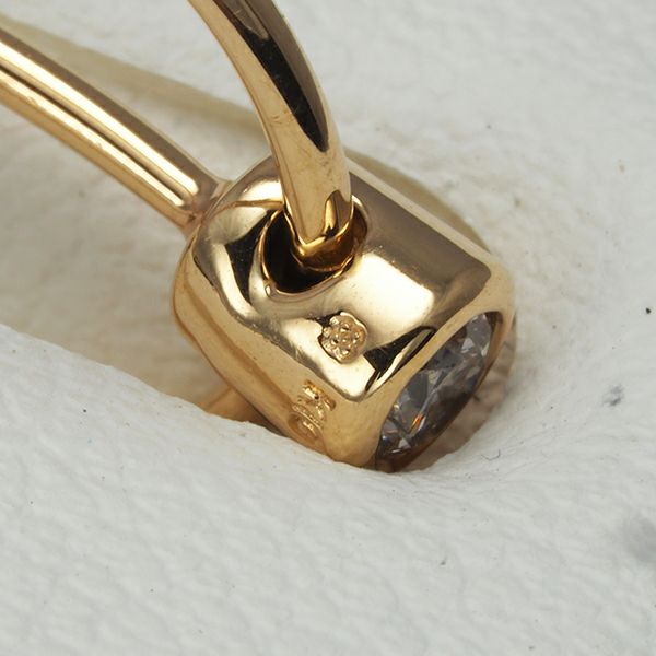 ヒロタカ ピアス ダイヤ 0.07ct トライバルアロー 片耳 K10YG 