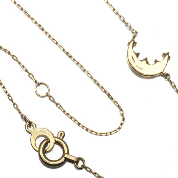 アーカー ネックレス ダイヤ 0.02ct ルネール  K18YG 