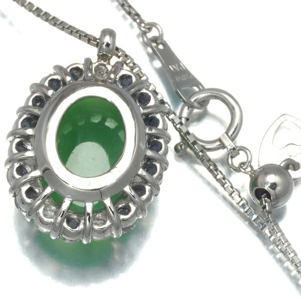 翡翠 6.11ct ダイヤ 0.83ct   ネックレス Pt900/Pt850 鑑別書