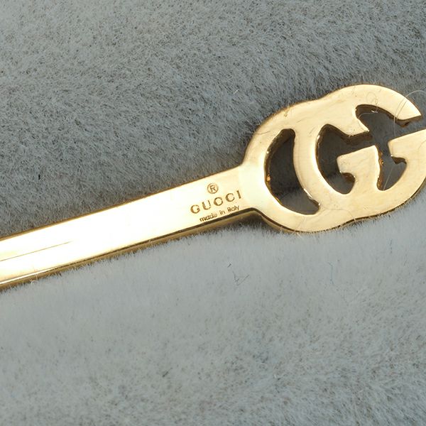 グッチ ブレスレット ダイヤ ダブルG バングル 16刻印 K18YG 