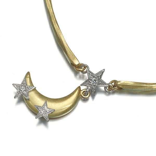 AsTime ブレスレット ダイヤ 0.03ct メルヘン 石川暢子 ムーン スター K18YG/Pt900 