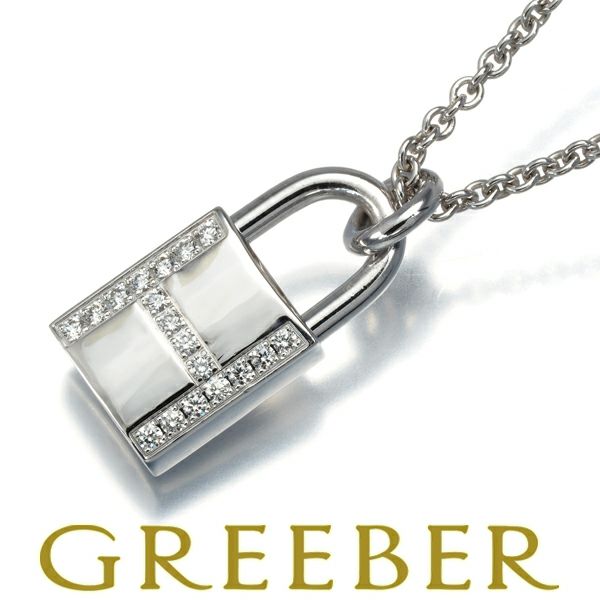 エルメス ネックレス ダイヤ 0.09ct ケリー カデナ K18WG 保証書