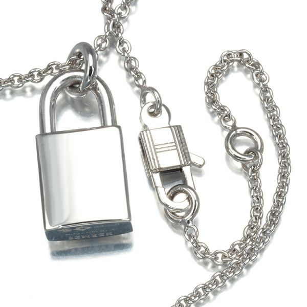 エルメス ネックレス ダイヤ 0.09ct ケリー カデナ K18WG 保証書