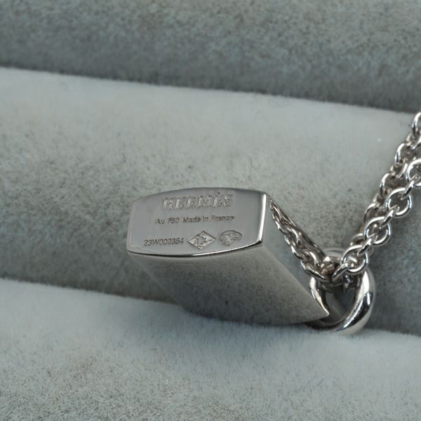 エルメス ネックレス ダイヤ 0.09ct ケリー カデナ K18WG 保証書
