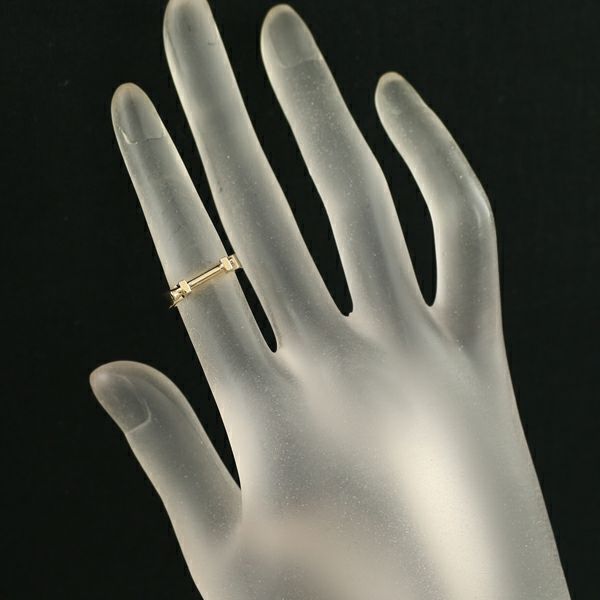 ヒロタカ リング ブラック&クリア ダイヤ 0.03ct インダストリア ピンキー 5号  K10YG 