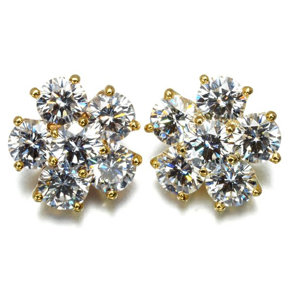 ギメル ピアス ダイヤ 0.997ct/1.000ct   K18YG 箱
