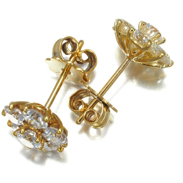 ギメル ピアス ダイヤ 0.997ct/1.000ct   K18YG 箱