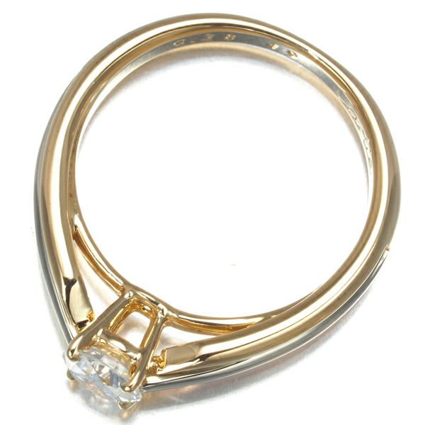 カルティエ リング ダイヤ 0.38ct ソリテール スリーカラー 49号 K18YG/WG/PG 保証書/鑑定書