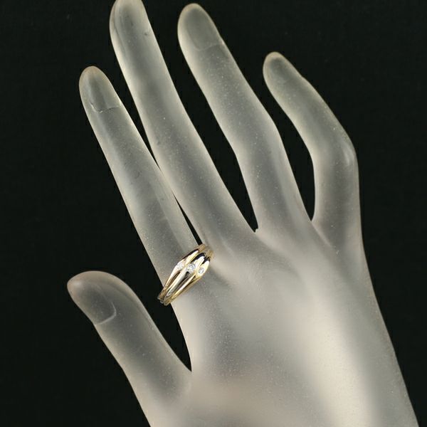 レア品 カルティエ リング ダイヤ  スリーカラー 3P 54号 K18YG/WG/PG 