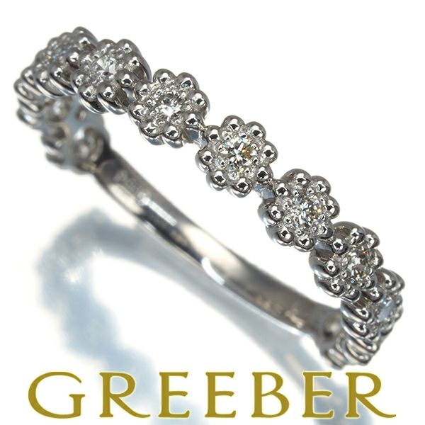 ダイヤ 0.22ct フラワー ガーランド  リング Pt900 