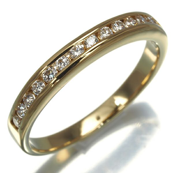 ダイヤ 0.20ct レールセッティング  リング K18YG 