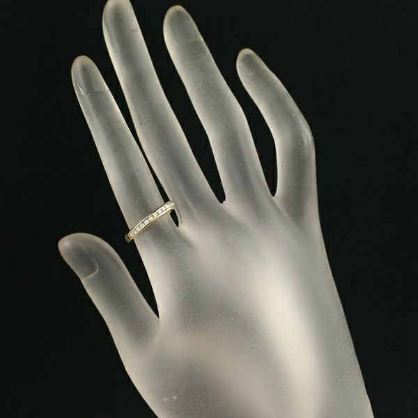 ダイヤ 0.20ct レールセッティング  リング K18YG 