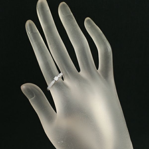 ダイヤ 0.132ct/0.13ct ミルグレイン  リング Pt900 