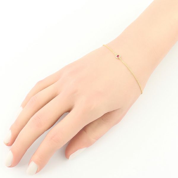 ティファニー ブレスレット ルビー カラーバイザヤード  K18YG 