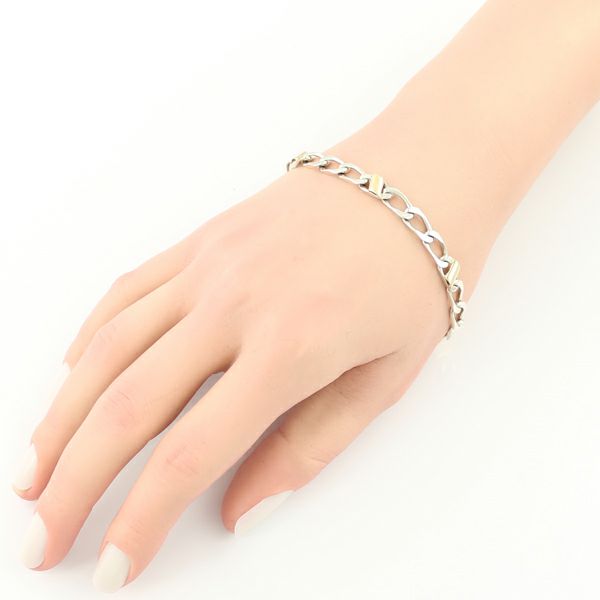 ティファニー ブレスレット フラットリンク コンビカラー チェーン K18YG/シルバー925 