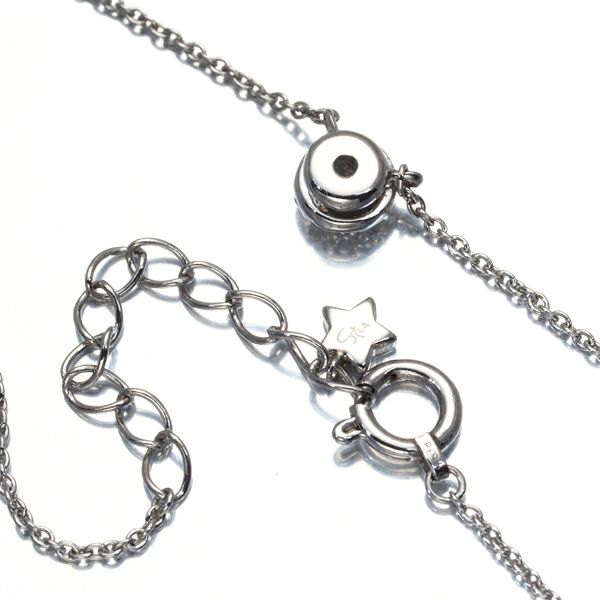 スタージュエリー ネックレス イエロー&クリア ダイヤ 0.05ct/0.05ct  サークル Pt950 