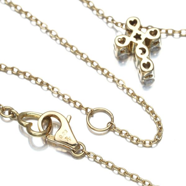 ポンテヴェキオ ネックレス ダイヤ 0.23ct  クロス K18YG 