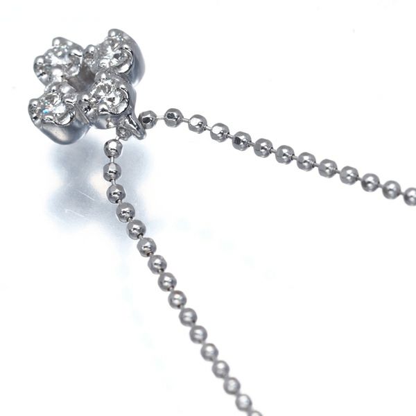 ヴァンドーム ネックレス ダイヤ 0.12ct  フラワー K18WG 
