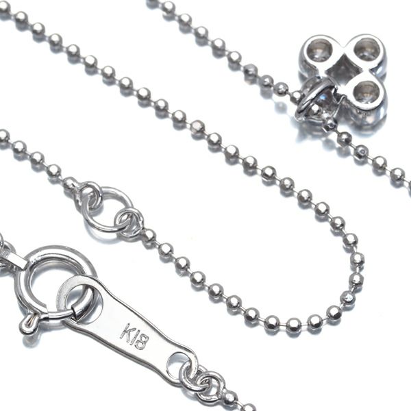 ヴァンドーム ネックレス ダイヤ 0.12ct  フラワー K18WG 