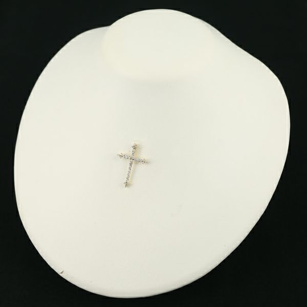 ダイヤ 0.50ct クロス  ペンダントトップ K18YG 