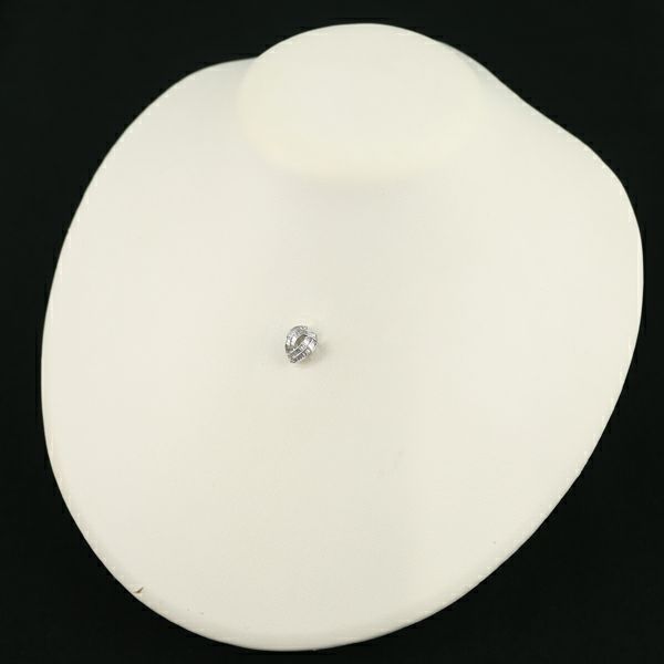ダイヤ  0.22ct バゲットカット 透かし ペンダントトップ K18WG 