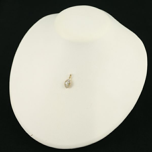 ダイヤ 0.16ct/0.34ct 3種カット  ペンダントトップ K18YG 
