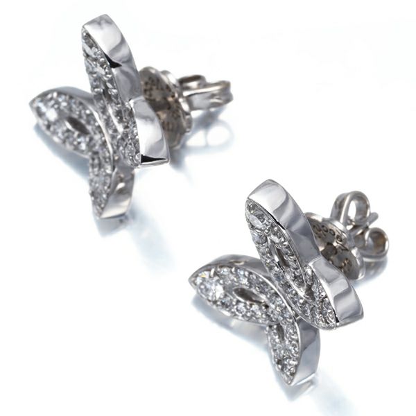 ポンテヴェキオ ピアス ダイヤ 0.30ct/0.30ct 蝶 アニマル K18WG