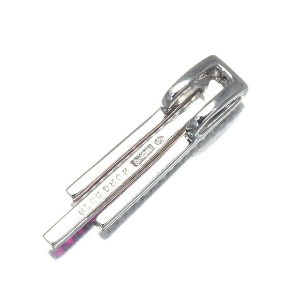 ルビー 0.24ct ダイヤ 0.13ct   ペンダントトップ K18WG/ブラックコーティング 