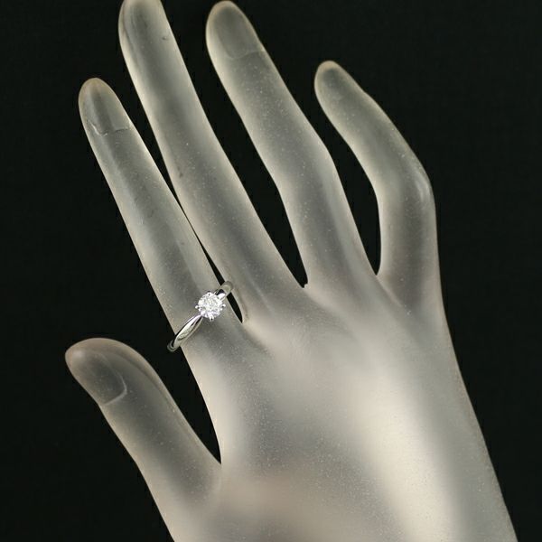 ヴァンクリーフ&アーペル リング ダイヤ 0.5ct ボヌール ソリティア 50号 Pt950 保証書