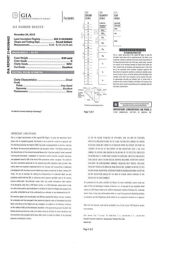 ヴァンクリーフ&アーペル リング ダイヤ 0.5ct ボヌール ソリティア 50号 Pt950 保証書
