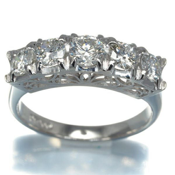ダイヤ 1.00ct 5P クラシック リング Pt900 