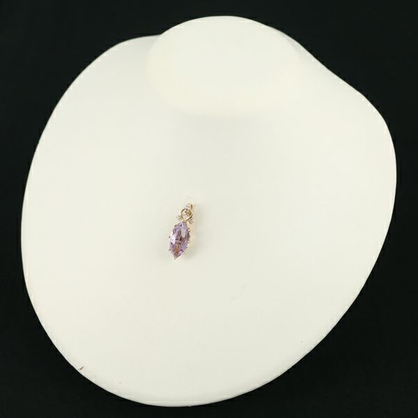 ジュステラ ペンダントトップ アメジスト ダイヤ 0.06ct 石垣順子  K18PG 