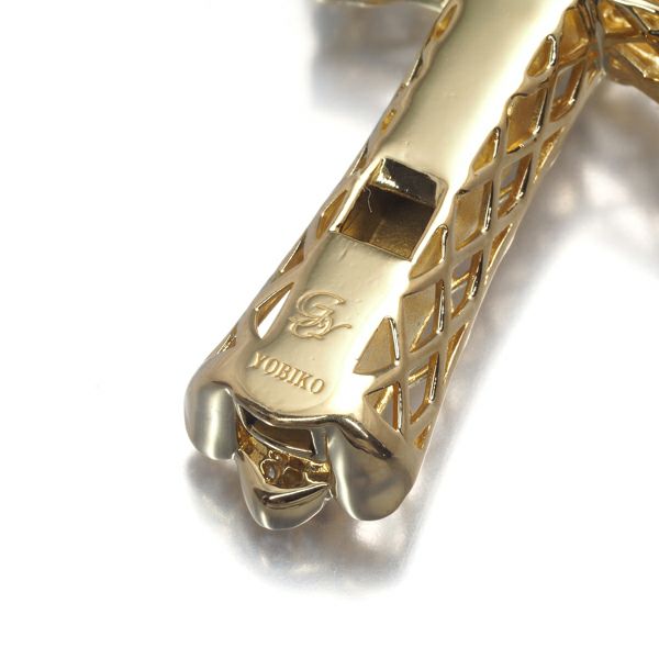 ゆきざき ペンダントトップ ダイヤ 0.80ct ヨビコ クロス K18YG 