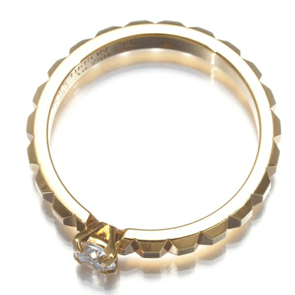 ブシュロン リング ダイヤ 0.21ct F VS1 キャトルクルドパリ ソリテール 53号 K18YG 保/鑑