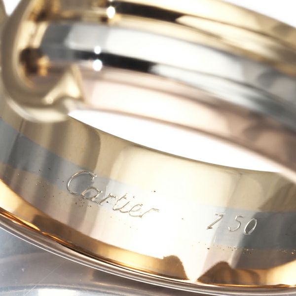 カルティエ リング  2C ドゥーブルC C2 スリーカラー SM 54号 K18YG/WG/PG 