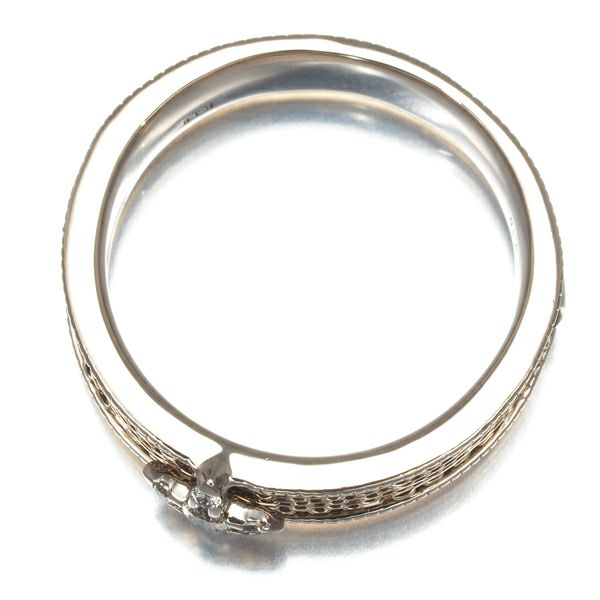 カシケイ リング ダイヤ 0.10ct ネイキッド 18号 K18BG 