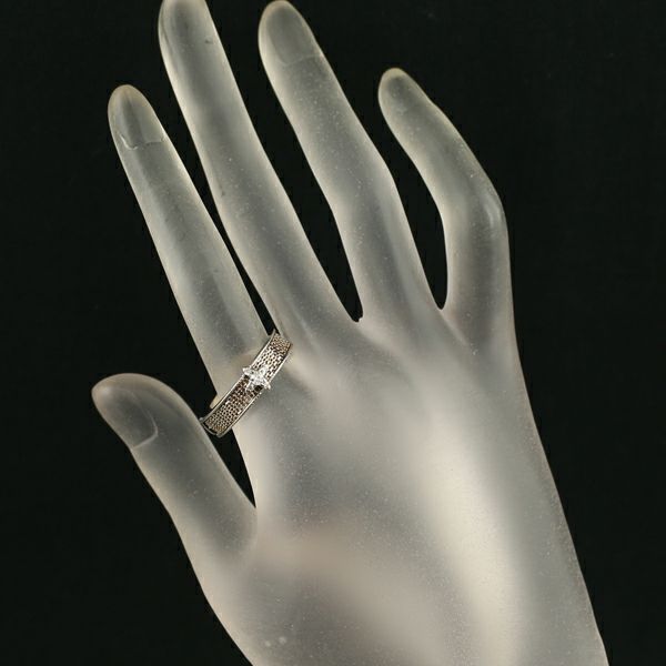 カシケイ リング ダイヤ 0.10ct ネイキッド 18号 K18BG 