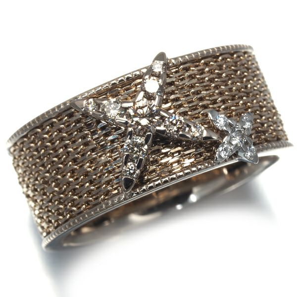 カシケイ リング ダイヤ 0.18ct/0.03ct ネイキッド 14号 K18BG/Pt900 