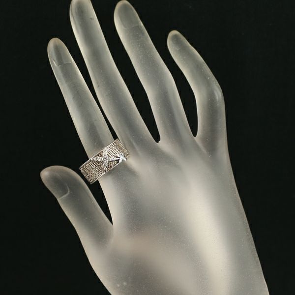 カシケイ リング ダイヤ 0.18ct/0.03ct ネイキッド 14号 K18BG/Pt900 