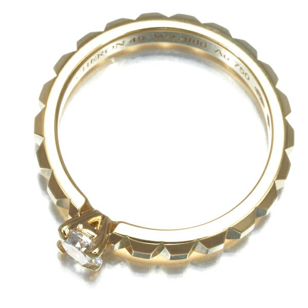 ブシュロン リング ダイヤ 0.22ct キャトルクルドパリ ポワントディアマン ソリテール 49号 K18YG