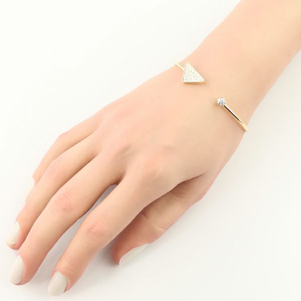プラダ ブレスレット ダイヤ 0.22ct/0.46ct  バングル カフ S刻印 K18YG 保証書