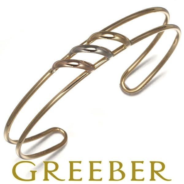 レア品 カルティエ ブレスレット  トリニティ スリーカラー バングル カフ K18YG/WG/PG 