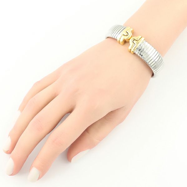 ブルガリ ブレスレット  パレンテシ トゥボガス バングル K18YG/SS 