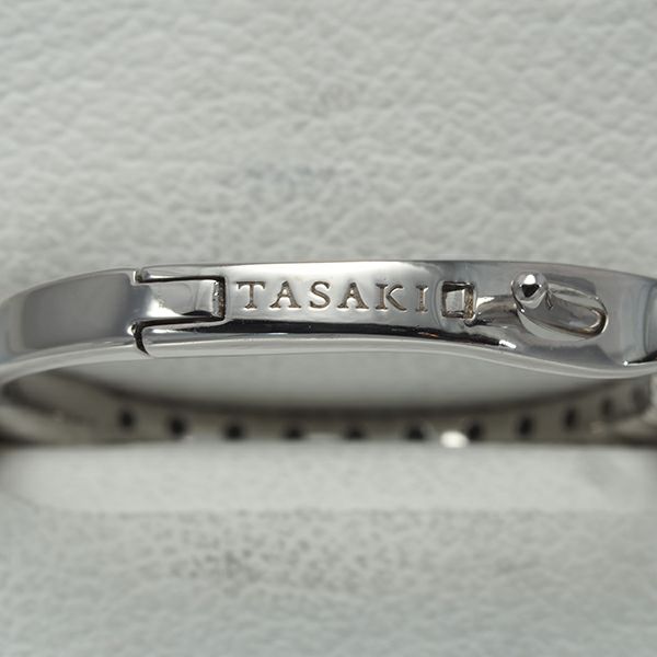 タサキ ピアス ダイヤ 0.17ct/0.17ct  フープ K18WG 