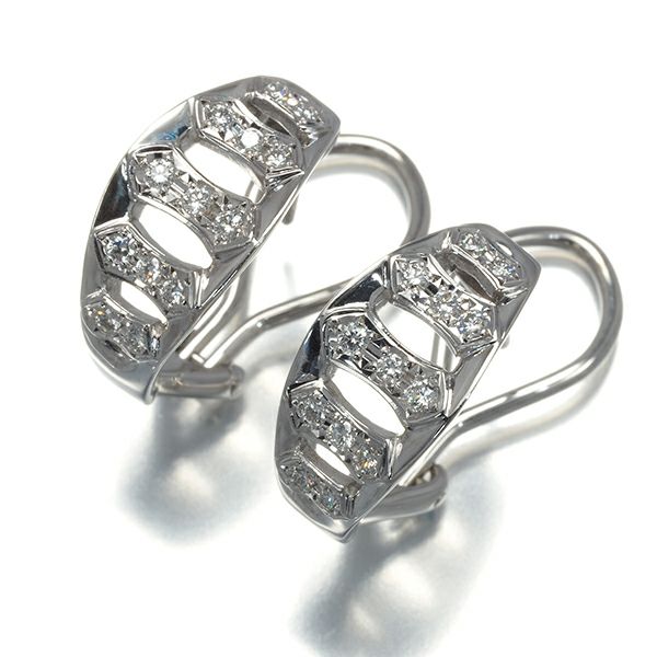 ミキモト ピアス ダイヤ 0.13ct/0.13ct   K18WG 