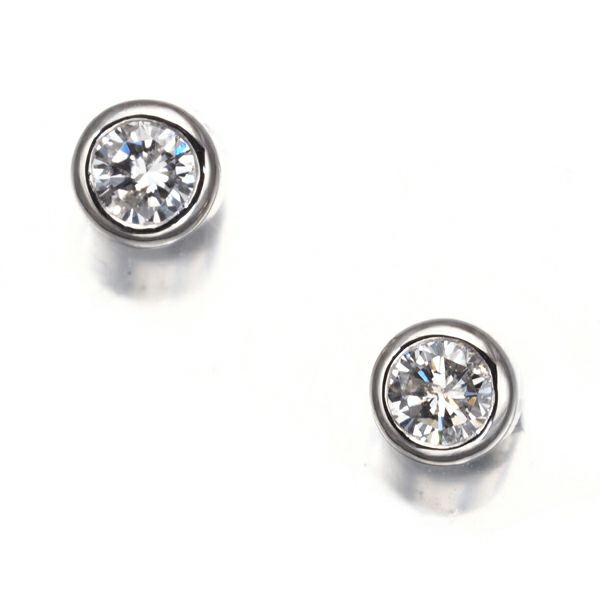 ダイヤ 0.12ct/0.13ct 一粒  ピアス Pt900 
